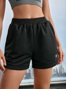 In My Nature Einfache lose Damen Shorts Einfarbig