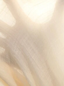 Breezaya Đầm dài đi biển mùa hè có cổ thêu tua rua dành cho nữ - Màu be - Xem 7