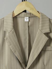 Teen Boy Solid Color Simple Daily 2-Piece Outfit