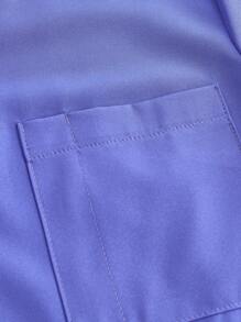 TaskEZ Solid Color Simple Daily  Uniform Scrub Set - Purple - View 7