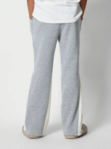 SUMWON Sumwon Athletic Jogger Pants Side Stripe Panel Loose Fit Drawstring Waist Loungewear Casual Sports Athleisure Streetwear Fall Winter