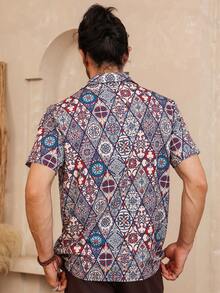 Manfinity RSRT 女士假期風格短袖印花襯衫 - 彩色 - 查看 2