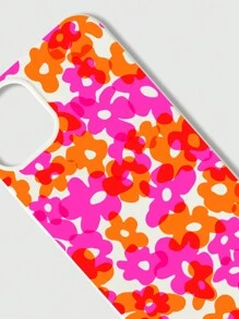 Ninpha 1 pieza Funda de teléfono con flor blanca y naranja compatible con iPhone 11 12 13 14 15 Pro Max, ideal para días festivos, San Valentín - Blanco - Ver 3