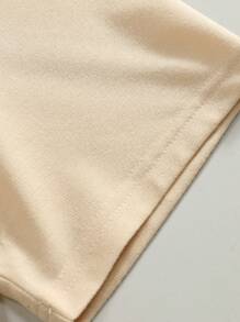 Manfinity Hypemode 男士卡通貓和字母圖案T恤 - 杏色 - 查看 6