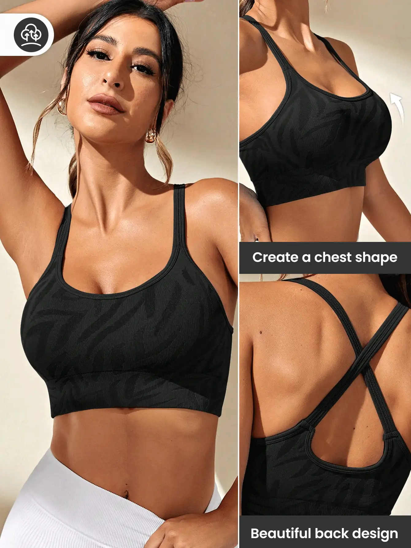 SHEIN Sports Women's Simple And Solid Color Athletic Base Layer For Everyday Wear, - Black - View 6