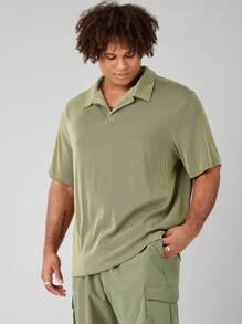 Manfinity NXTstreet 2pcs/Set Men's Plus Size Casual Casual Polo Suit