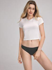Ocili Ocili Ropa interior femenina diaria sencilla de triángulo unicolor (juego de 2)