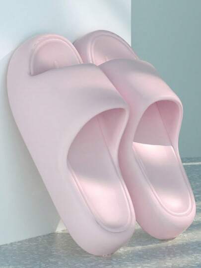 New Fashion Simple Personalized Slippers, Casual Daily Wear. Thick Non-Slip Sole, Breathable Soft Comfortable. EVA Material, Designed For Bathroom, Anti-Bacterial Anti-Slip, Foot Protection, Quick Drying. Super Shock-Absorbing Design, Suitable For Beach/Outdoor Street/Indoor Bedroom Bathroom Etc. [Suggest Choosing One Size Larger Than Usual For More Comfort],Spring Summer Outfits