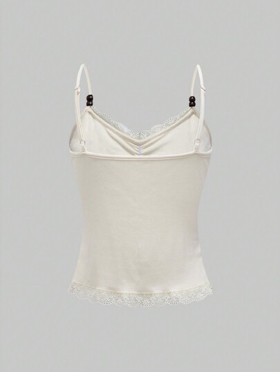 Fairycore Lace Spliced Floral Printed Vintage Women's Cami Top