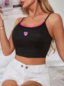 SHEIN Camisola / camiseta / chaleco básico para mujer con encaje impreso y decorado para todas las estaciones