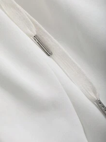 DAZY Quần short lưng thun trơn đơn giản dành cho nữ - trắng - Xem 7