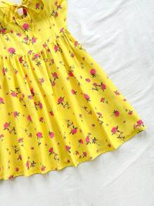 Soleia 女士浪漫休闲碎花迷你连衣裙，适合度假、派对、毕业典礼、花园茶、夏季服装 - 彩色 - 查看 5