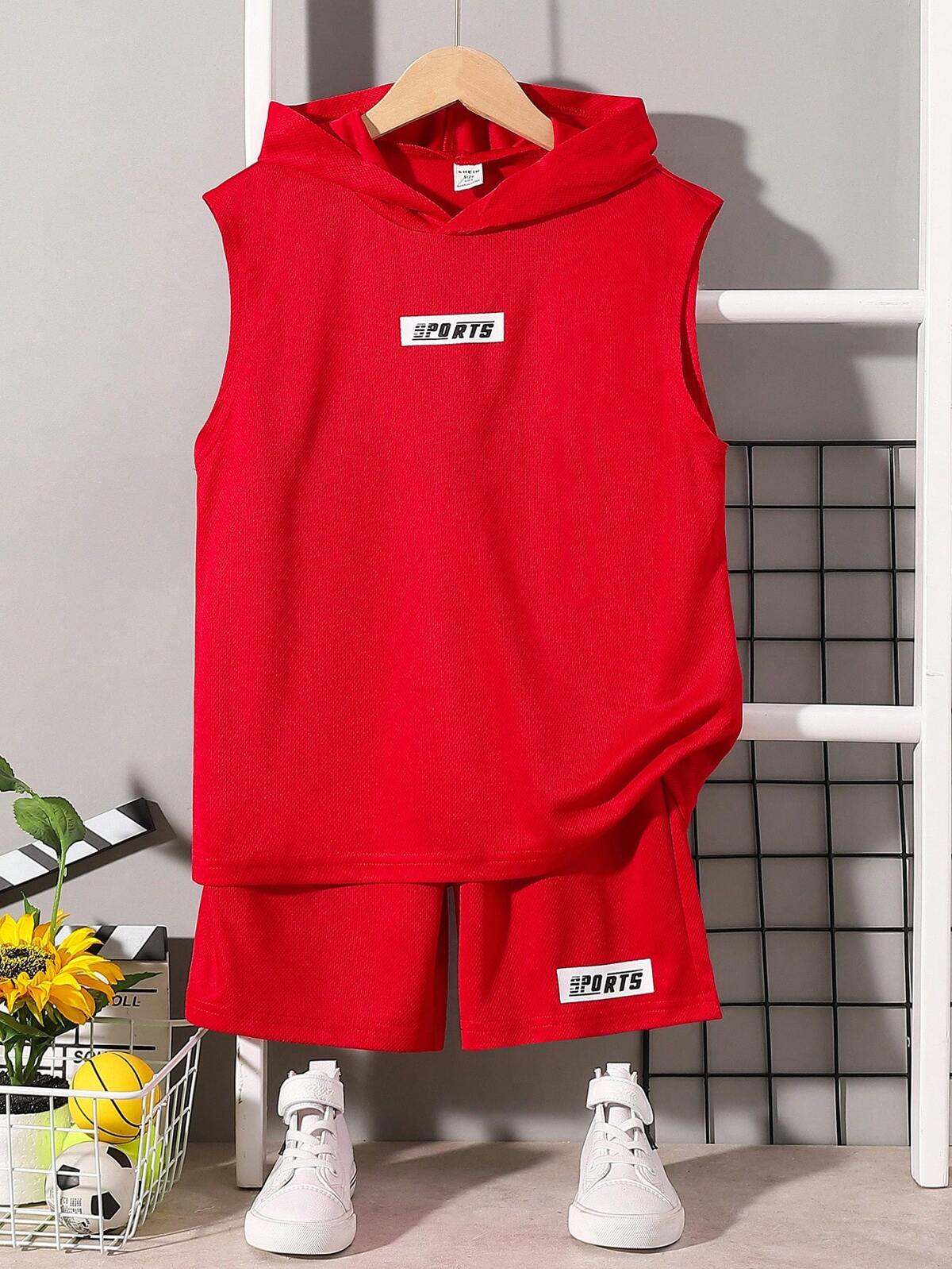 2 pièces/Set Top à manches courtes imprimé et short décontracté pour garçons, tenue d'été 3