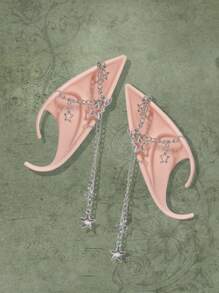 ROMWE Fairycore 1 Pair Cute Star Chain  Ears Cosplay Props For Halloween - Multicolor - View 3