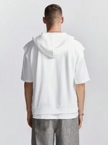 Manfinity VCAY Suéter de punto flojo de manga corta para hombre, adecuado para verano