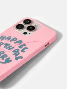 HARRY POTTER X SHEIN Birthday Cake Printed Phone Case, Gift,Compatible With IPhone,Back To School - Pink - View 4