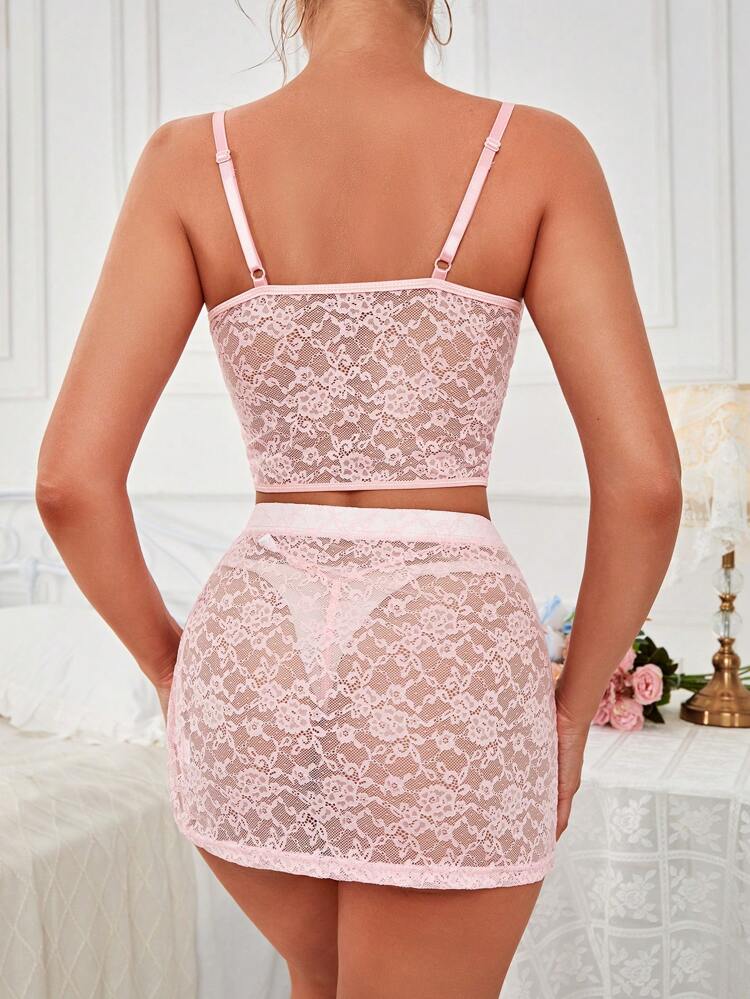 Ladies' Sexy Lingerie Set Decorated With Lace