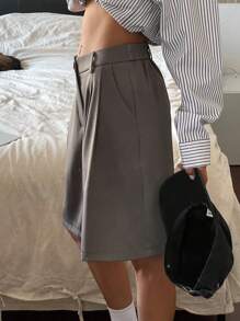 DAZY Damen Plissee Shorts mit Gelenkdesign Y2K Sommer