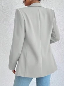 RosyDaze Sjaalkraag Effen kleur Lange mouw Elegante blazer