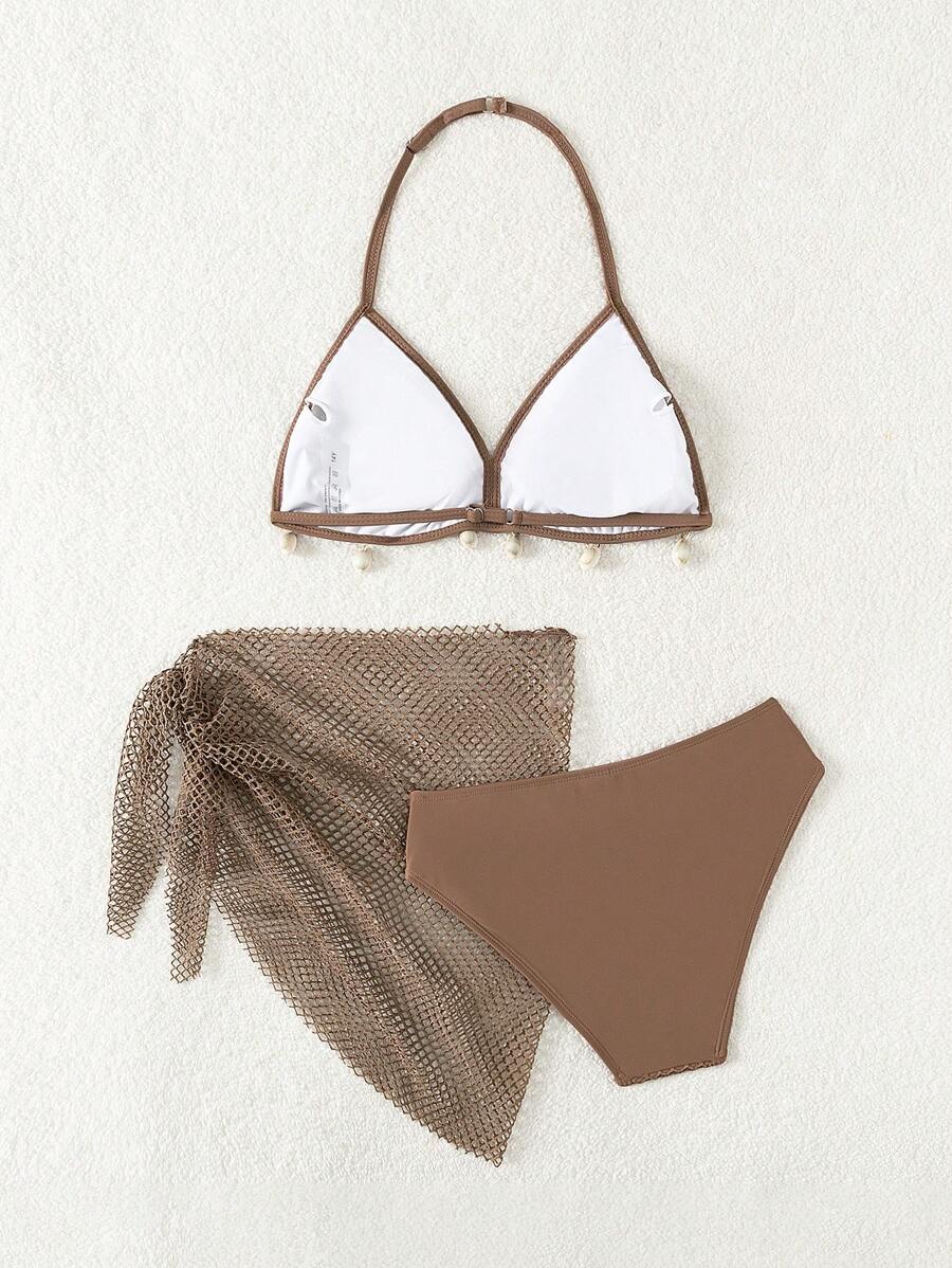 Teen Girl Cute 3pcs Bikini Set Bikini Set Bathing Suit For Summer Beach