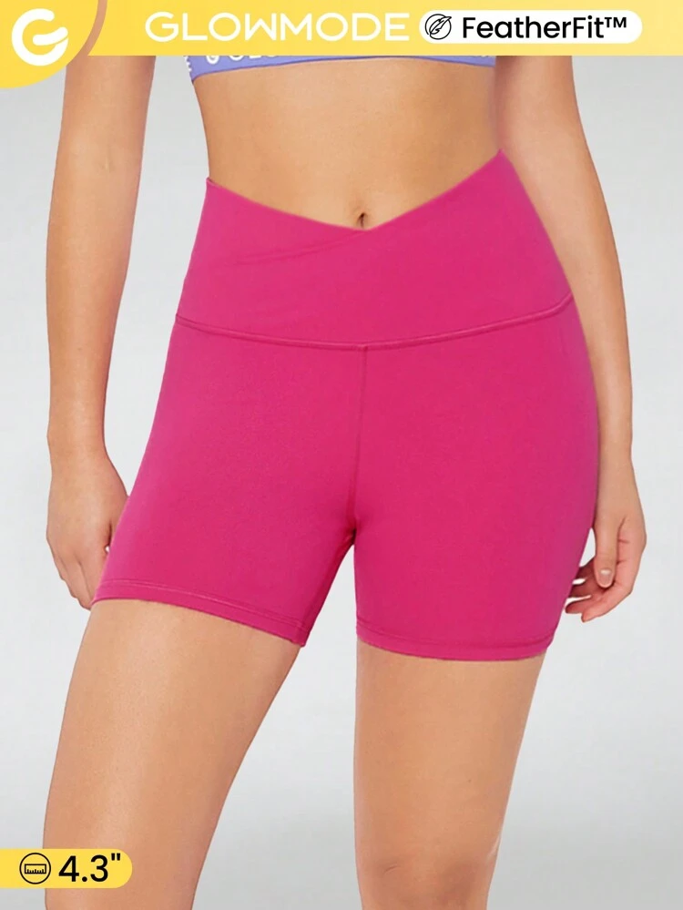 4.3" FeatherFit™ Crossover Cutie Biker Shorts Low Impact Cycling Running Gym Workout