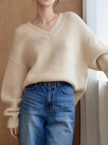 DAZY Ribbed Knit Drop Shoulder Sweater With Infinity Scarf,Fall Women Clothes Turtleneck Women