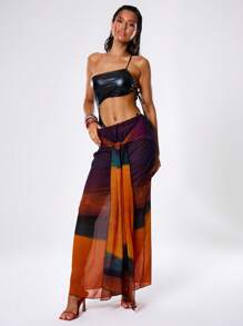 MUSERA Chân váy maxi in họa tiết thắt nơ phía trước, phong cách boho, dễ thương cho kỳ nghỉ hè, lễ Phục sinh. - Nhiều màu - Xem 3