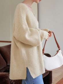 DAZY Ribbed Knit Drop Shoulder Sweater With Infinity Scarf,Fall Women Clothes Turtleneck Women