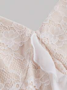 SHEIN MOD Floral Lace Bodycon White Dress,Ruffle Trim,Imitation See-Through Summer Dress,White Dress Party, Bodycon Dress,Bridgerton Dress, Wedding Dress,Graduation Dress,Beach Women Outfits,Summer Dress,Boho Dress,Fall Clothes,Dress,Formal Dress,Elegant Evening Dress,Women Vintage Clothes,Country Concert Outfit - White - View 3