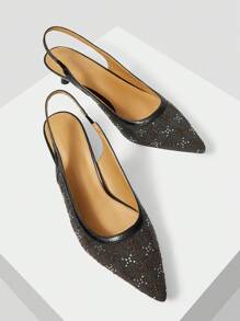 MOTF PREMIUM PANTOFI VERSATILI CU TOC ÎNALT CU STRASURI PENTRU FEMEI