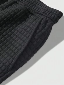 Chillumni Men's Plus Size Casual Daily Wear Black Jogger Pants