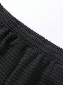 Chillumni Men's Plus Size Casual Daily Wear Black Jogger Pants