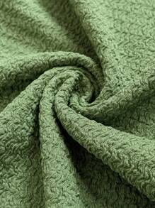 SHEIN CURVE+ Enterizo sin mangas verde menta con escote en V y pantalones de pierna ancha - Verde Oliva - Ver 7