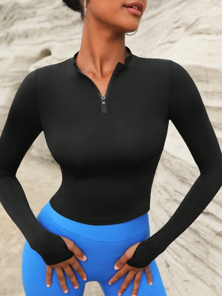 Women's Elegant Sexy Breathable Pullover Casual Streetwear Sports Zipper Slim Yoga Jacket
