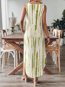 SHEIN LUNE 女裝時尚休閒夏季度假風格連身裙 - 白色 - 查看 2