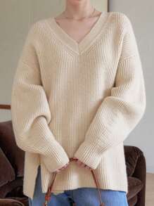 DAZY Ribbed Knit Drop Shoulder Sweater With Infinity Scarf,Fall Women Clothes Turtleneck Women