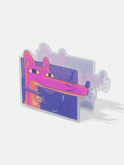 GAWX Caja de almacenamiento de artículos de papelería con diseño de zorro de dibujos animados, ideal para vacaciones