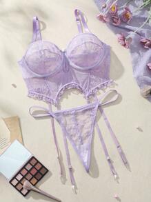 Plus Size Women's Solid Color Simple Daily Sexy Underwear