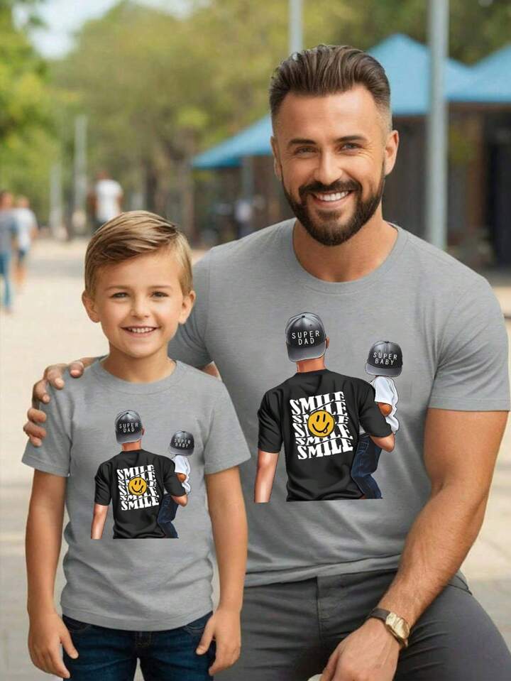 親子お揃いTシャツ 父親 子供 衣装セット 親子で着られる 男の子 