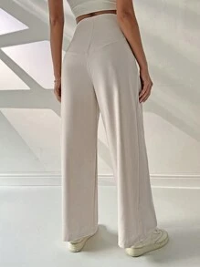 Chiquease Pantaloni drepti cu talie înaltă - Caisă - Vizualizare 2