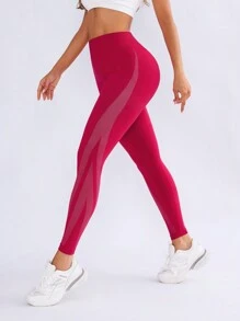 女士緊身運動衣褲 - 中紫紅色 - 查看 7