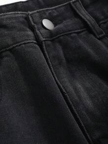 DAZY Women's Plain Simple Daily Denim Jeans - Dark Grey - View 8
