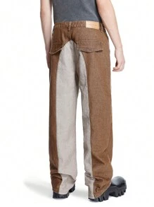 NEON BLANC X VICTOR VON SCHWARZ Quần denim rộng thùng thình màu sắc rực rỡ của nhà thiết kế - màu nâu - Xem 6