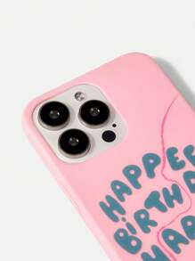 HARRY POTTER X SHEIN Birthday Cake Printed Phone Case, Gift,Compatible With IPhone,Back To School - Pink - View 5