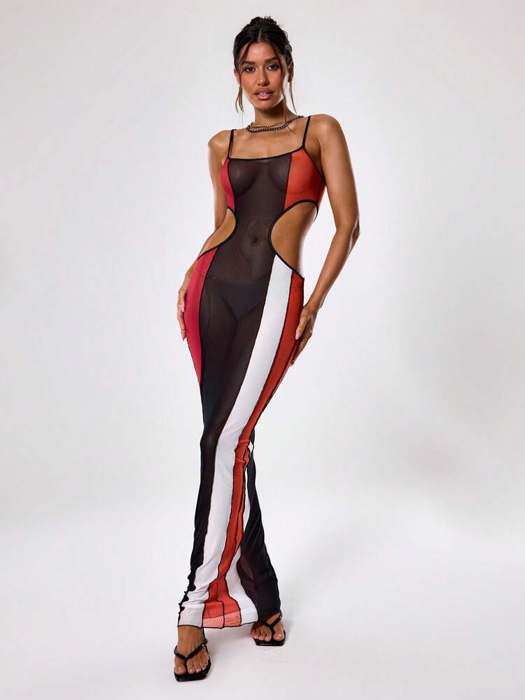 Beach Women Outfits Sheer Knit Maxi Dress Sexy Cute Spring Summer Party Going Out Vacation Long Dress