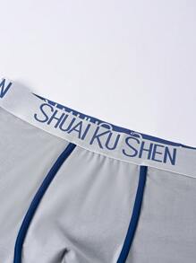 Men's Breathable Boxer Briefs, Plus Size Underwear Shorts Set (5 Pieces) - Multicolor - View 5
