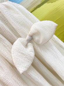 Váy công chúa ngắn tay cho bé gái đi nghỉ, đám cưới hoặc bán hoa, váy mùa hè dễ thương - Màu be - Xem 4