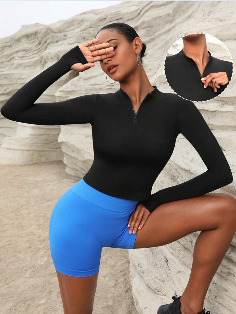 Women's Elegant Sexy Breathable Pullover Casual Streetwear Sports Zipper Slim Yoga Jacket