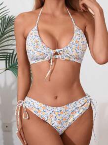 SHEIN Swim Women's Printed Bikini Set (Random Print) Summer Beach - Multicolor - View 2