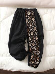 男童休閒舒適哈倫褲，適用於春夏季節